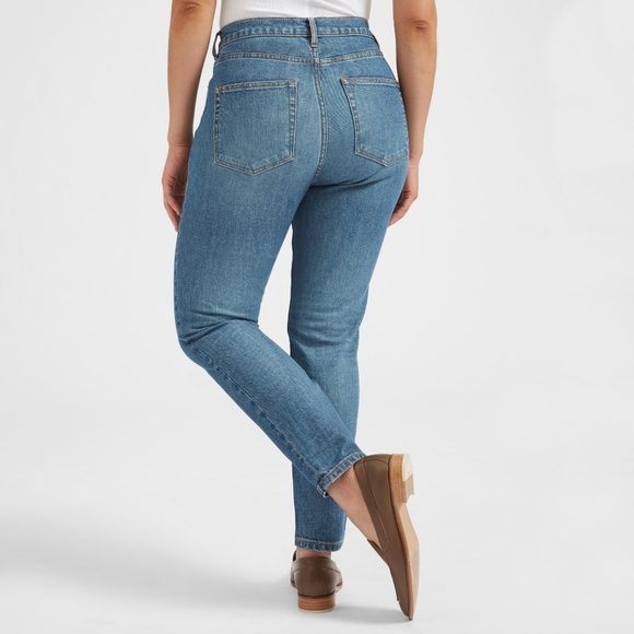 EVERLANE High-Rise Skinny Ankle Jean Mid Blue Size 27 - Picture 2 of 13